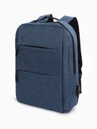 Рюкзак городской на молнии, с карманами, отделом для ноутбука, USB портом, однотонный, размер 30×12×43 см, синий - Фото 11