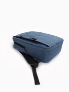 Рюкзак городской на молнии, с карманами, отделом для ноутбука, USB портом, однотонный, размер 30×12×43 см, синий - Фото 7