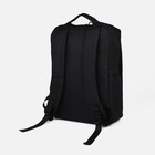 Рюкзак мужской на молнии, 4 наружных кармана, с USB, цвет чёрный - фото 9930370
