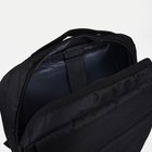 Рюкзак мужской на молнии, 4 наружных кармана, с USB, цвет чёрный - фото 9930373