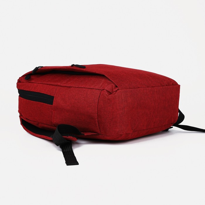Рюкзак Флай, 30*12*43 см, отд на молнии, 4 н/кармана, USB, бордовый