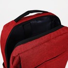 Рюкзак мужской на молнии, 4 наружных кармана, с USB, цвет бордовый - Фото 4