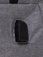Рюкзак городской на молнии, с USB, 4 кармана, размер 30×12×43 см, серый - Фото 5