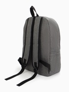 Рюкзак школьный на молнии, с карманами, однотонный, размер 29×12×39 см, серый - Фото 5