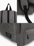 Рюкзак школьный на молнии, с карманами, однотонный, размер 29×12×39 см, серый - Фото 4