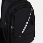 Сумка-слинг мужская из текстиля, отверстие для наушников, цвет чёрный - фото 24251606