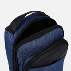 Сумка слинг мужская из текстиля, с USB, цвет синий - Фото 8