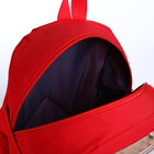 Рюкзак детский на молнии, цвет красный - фото 7009874