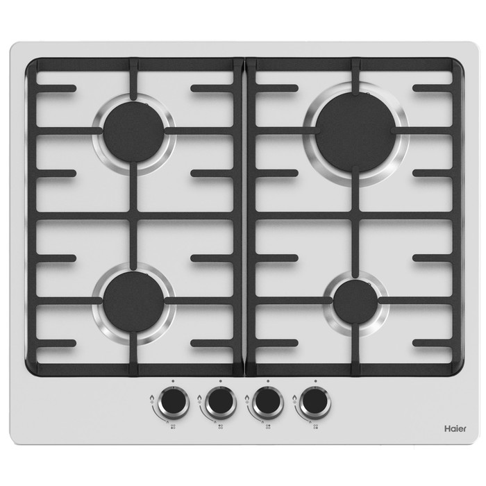 Варочная панель Haier HHX-M64CNX, газовая, 4 конфорки, серая - Фото 1
