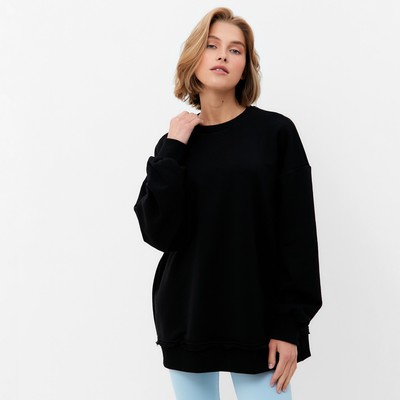 Свитшот женский MINAKU: Casual Collection, чёрный, размер 50