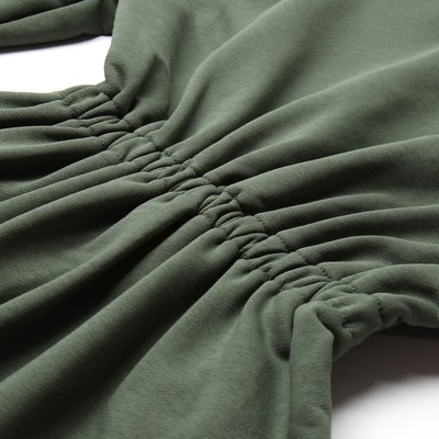 Платье с кулиской женское MINAKU: Casual Collection, хаки, размер 44