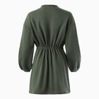 Платье с кулиской женское MINAKU: Casual Collection, хаки, размер 44 - Фото 11