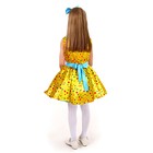 Карнавальный костюм «Стиляги 7», платье жёлтое в мелкий цветной горох, повязка, р. 30, рост 110-116 см - Фото 2