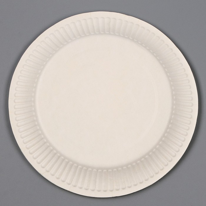 Тарелка бумажная «Эко» 18 см, набор 6 штук 9820483