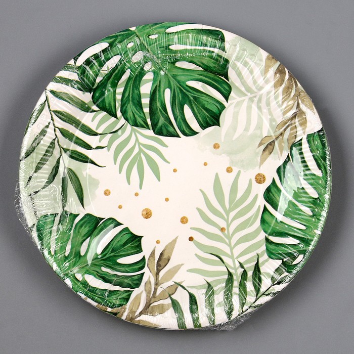 Тарелка бумажная «Эко» 18 см, набор 6 штук 9820483