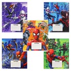 Тетрадь в клетку 24 листа, 5 видов МИКС, тиснение, обложка мелованный картон, «Человек-паук» - Фото 4