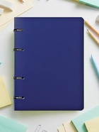 Тетрадь на кольцах Calligrata A5, 120 листов, в клетку, пластиковая обложка, блок офсет, синяя - Фото 3