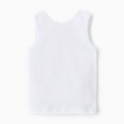 Майка для мальчика, цвет белый, рост 110-116 см - фото 24386365