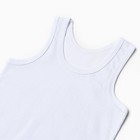 Майка для мальчика, цвет белый, рост 116-122 см - фото 53302614