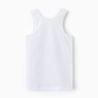 Майка для мальчика, цвет белый, рост 116-122 см - фото 53302615