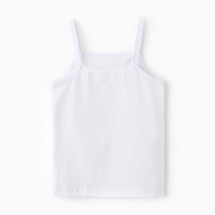 Майка для девочки, цвет белый, рост 116-122 см