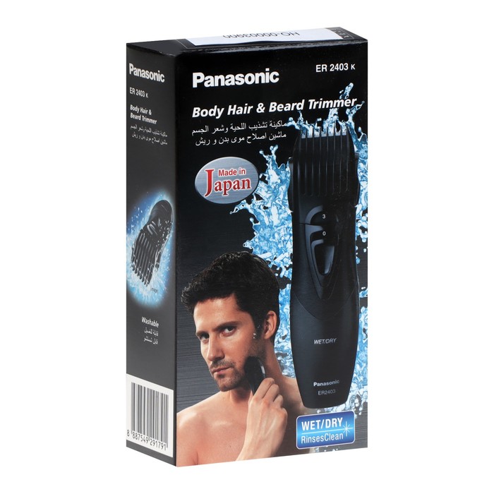 Триммер для волос PANASONIC ER-2403-BP701, 3-15 мм, 2хААА, чёрный