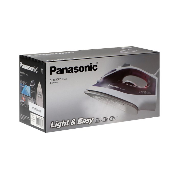 Утюг PANASONIC NI-M 300TVTH VIOLET, 1800 Вт, 20 г/мин, пар удар 80 г/мин, 210 мл, фиолетовый - фото 51329660