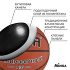 Баскетбольный мяч MINSA, тренировочный, PU, клееный, 8 панелей, р. 6 - фото 3278888