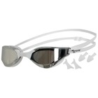 Очки для плавания ONLYTOP, с зеркальным покрытием, беруши, набор носовых перемычек, цвет белый - Фото 3