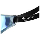Очки для плавания ONLYTOP, с зеркальным покрытием, беруши, набор носовых перемычек, цвет чёрный - фото 4603301