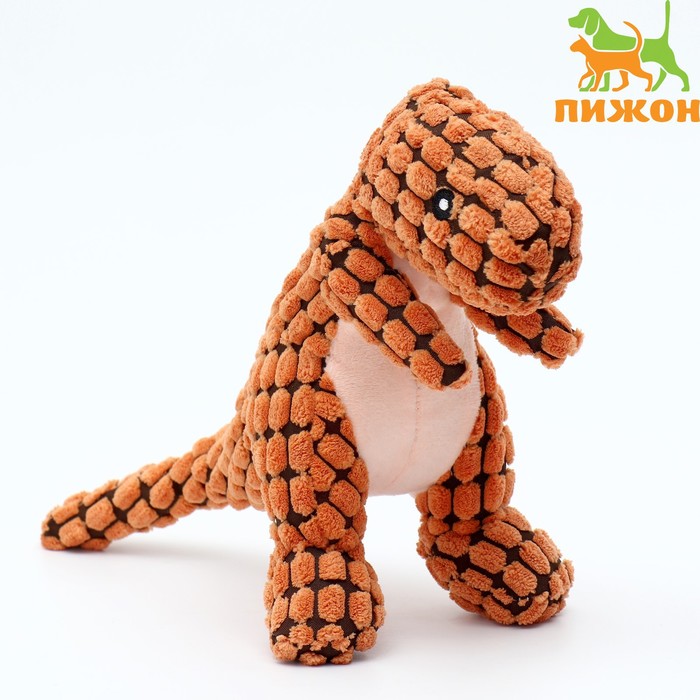 Игрушка мягка для собак "Дино", 32 см, оранжевый - Фото 1