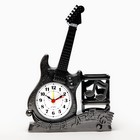 Будильник «Гитара», дискретный ход, с карандашницей, 15.5×22×5.5 см, от батарейки АА, серебро - Фото 3