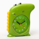 Часы - будильник настольные "Крокодил" детские, дискретный ход, d-9 см, 12 х 15 см, АА - фото 7010357