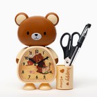 Будильник «Мишка», дискретный ход, от батарейки 1×АА, 17×4×12 см - Фото 1