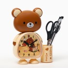 Будильник «Мишка», дискретный ход, от батарейки 1×АА, 17×4×12 см - Фото 2