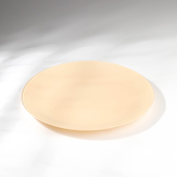 Тарелка «Айвори», стеклянная, d=28 см, цвет бежевый - Фото 1