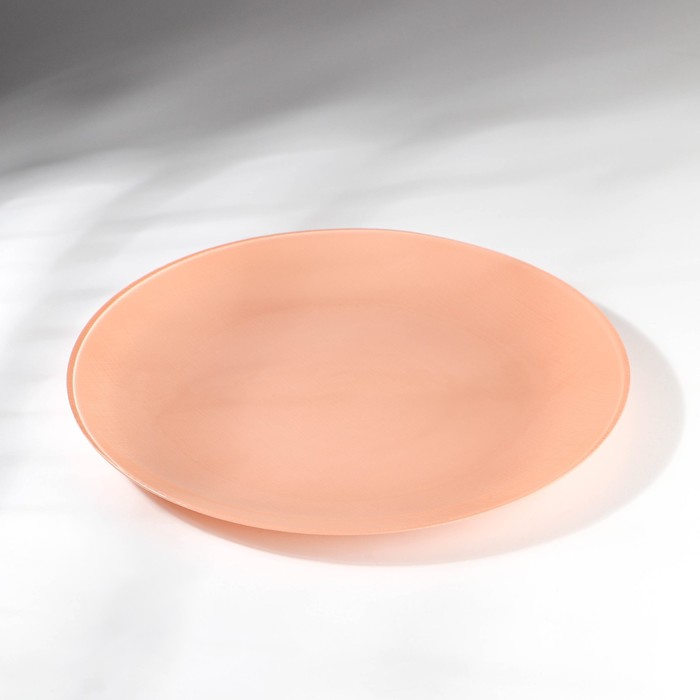 Тарелка «Айвори», стеклянная, d=28 см, цвет коралловый - Фото 1