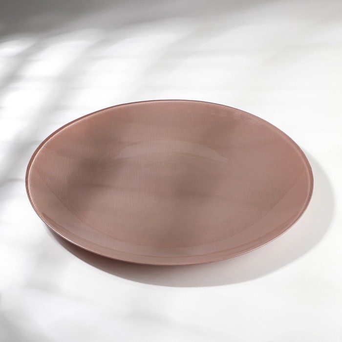 Тарелка «Мокко», стеклянная, d=28 см, цвет коричневый - Фото 1