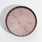 Блюдо с бортом на ножке Victoria Marrone, стеклянная, d=21 см - фото 51646969