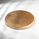 Блюдо Victoria Regina, d=28 см, с бортом, стекло, зелёное, золотистое - Фото 3