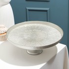 Блюдо на ножке «Кувшинка Нимфея», стеклянное, d=28 см - Фото 1