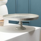 Блюдо на ножке «Кувшинка Нимфея», стеклянное, d=28 см - Фото 2