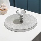 Блюдо на ножке «Кувшинка Нимфея», стеклянное, d=28 см - Фото 4