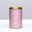 Тубус 73х110 мм (90 мм внутренняя высота), картон, металлическая крышка розовый - фото 319659916