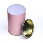 Тубус 73×110 мм (90 мм внутренняя высота), картон, металлическая крышка розовый - Фото 2