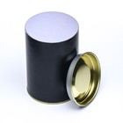 Тубус 73×110 мм (90 мм внутренняя высота), картон, металлическая крышка чёрный - Фото 2
