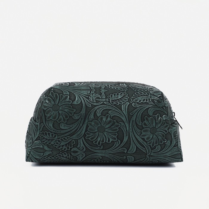 Косметичка на молнии, цвет зелёный 37405