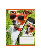 Комплект тетрадей из 10 штук, 12 листов в косую линию Calligrata «СелфиDOG», обложка мелованная бумага, ВД-лак, блок №2, белизна 75% (серые листы), 5 видов ... 9799339 - фото 8991298