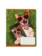 Комплект тетрадей из 10 штук, 12 листов в косую линию Calligrata «СелфиDOG», обложка мелованная бумага, ВД-лак, блок №2, белизна 75% (серые листы), 5 видов ... 9799339 - фото 8991299