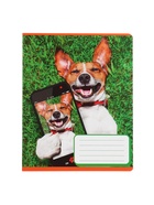 Комплект тетрадей из 10 штук, 12 листов в косую линию Calligrata «СелфиDOG», обложка мелованная бумага, ВД-лак, блок №2, белизна 75% (серые листы), 5 видов ... 9799339 - фото 8991301